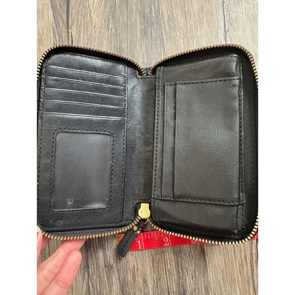 Fossil Key-Per Fabric Quilted Crossbody Bag Black Brown & Wallet - Picture 11 of 14